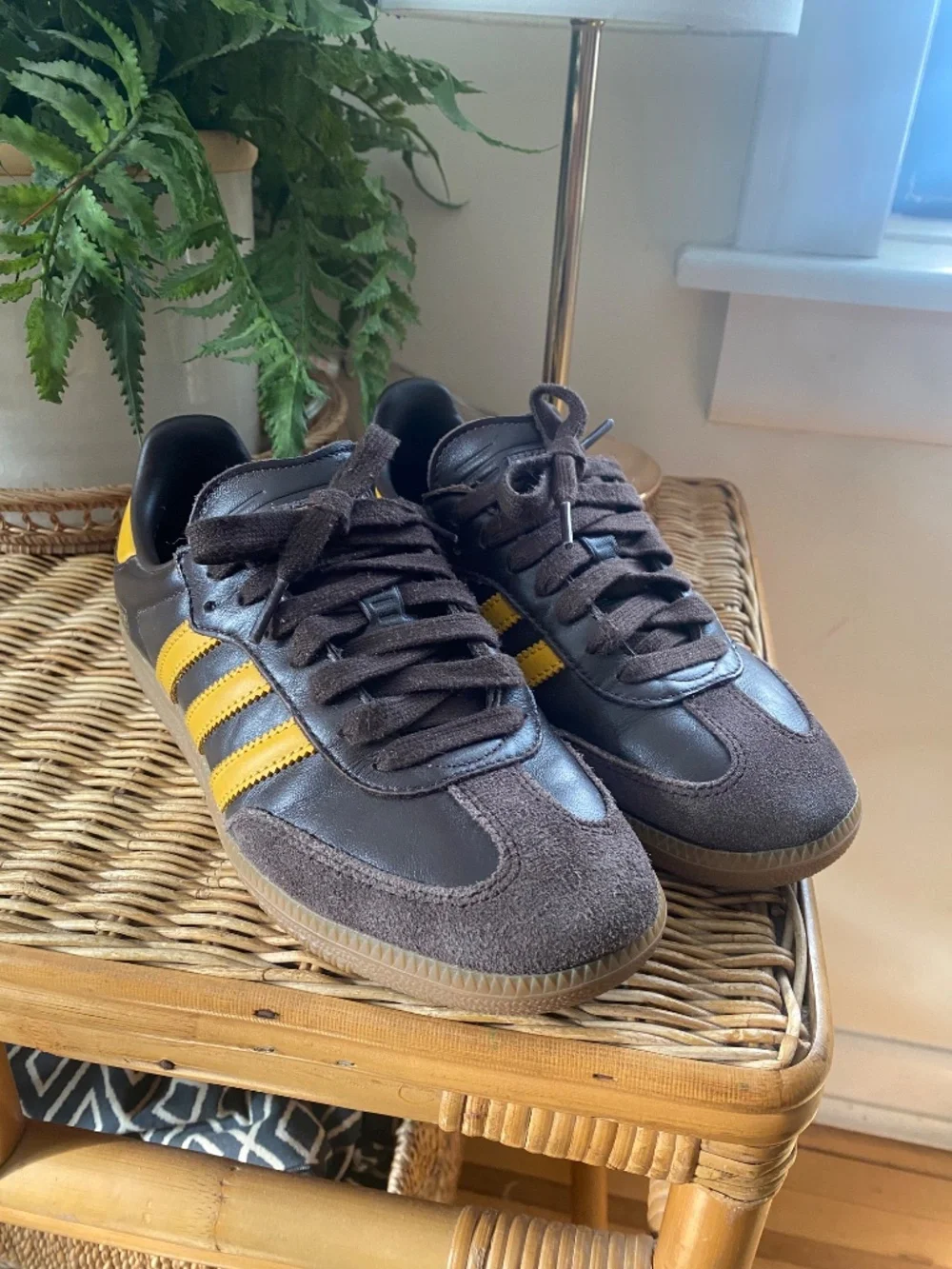 Adidas Samba OG Brown/Yellow stripes